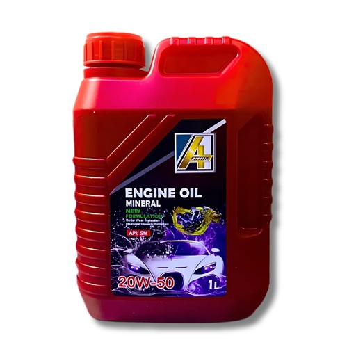 [20W50-SN] LUBRICANTE-ACEITE MOTOR API ((SN)) SAE 20W50 MINERAL  1L (UNIDAD)